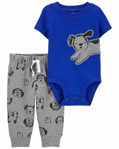 Kit com 2 Peças 1 Body + 1 Mijão Cachorrinho Tam 12m Carter's