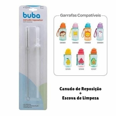 Canudo Repositor de Silicone c/escova Buba