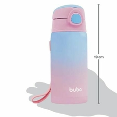 Garrafa Térmica Parede Dupla com Canudo Rosa com Azul Buba - comprar online