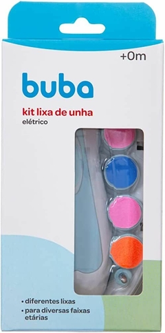 Kit Lixa de Unha Infantil Elétrica com Estojo Buba