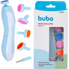 Kit Lixa de Unha Infantil Elétrica com Estojo Buba