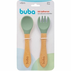 Kit Talheres de Silicone e Bambu Buba na internet