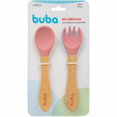 Kit Talheres de Silicone e Bambu Buba - comprar online