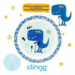 Prato Infantil Raso Dino Clingo - comprar online