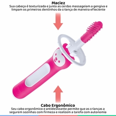 Escova Mam Massaging Brush Rosa 3m+ - comprar online