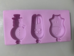 Forma molde para sorvete em silicone com 3 cavidades - comprar online