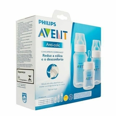 Kit 3 Mamadeiras Anti-Colic 125 260 330 ml Transparente Avent - comprar online