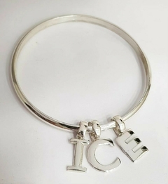 PULSERA Esclava "Self" con 3 iniciales - Plata 925 - comprar online