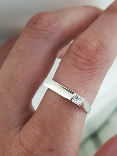 ANILLO Mini Sello "Quarter" -Plata 925 en internet