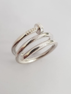 ANILLO "CLAVO" - PLATA 925 (Doble vuelta). en internet