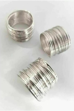 ANILLOS "HILOS DE VIDA" compacto - Plata 925 (12mm)