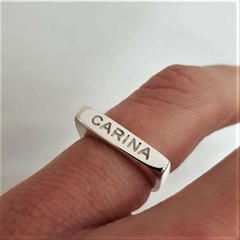 ANILLO Sello "Name" - PLATA 925 - comprar online