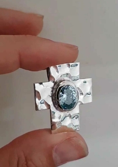 CRUZ "Martelé" - Plata 925 y Cubic en internet