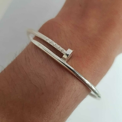 PULSERA "Clavo" - PLATA 925 (Opción lisa de 3 mm). en internet