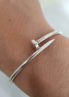 PULSERA "Clavo" unisex - PLATA 925 (Opción lisa, de 4 mm)