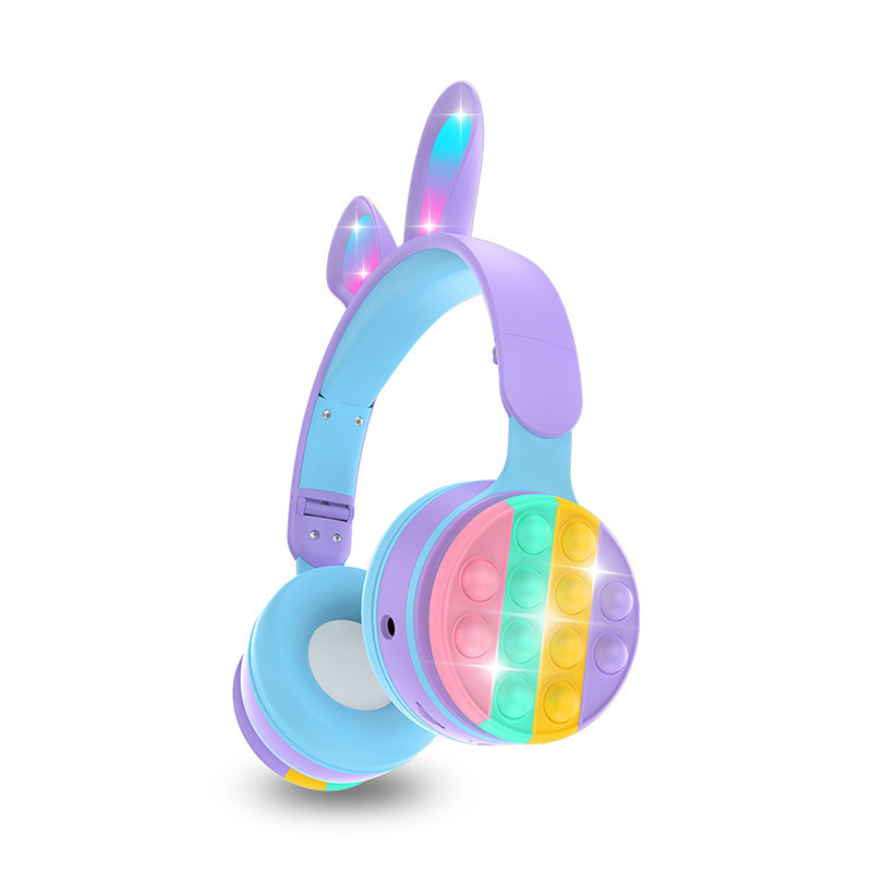 Auriculares Infantiles Orejas Conejo Niños Popit Bluetooth