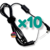 Pack x10 Cable Repuesto 3.5x1.35 mm Bangho - Modelo 09