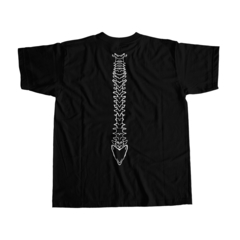 Esqueleto camiseta negra de huesos con esqueleto y columna - comprar online