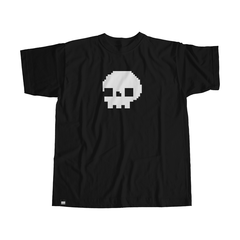 Pixel Skull polera de calavera pixel art