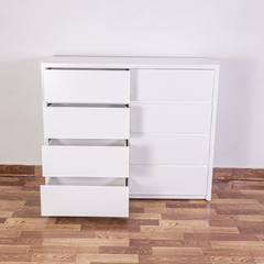 Cómoda Brooklyn de 8 Cajones laca blanca 120x100 alt. Cm - LM - Muebles LM