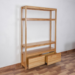 ESTANTERÍA NÓRDICA EYRA MADERA CON 2 CAJÓNES 120 X 180 CM - LM - comprar online