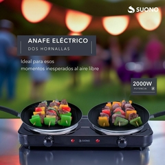 ANAFE ELECTRICO SUONO 2 HORNALLAS 2000W HOG0164 - comprar online