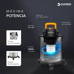 ASPIRADORA SUONO INDUSTRIAL 1300W 15L HEPA HOG0172 - comprar online