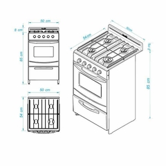 COCINA ESCORIAL CANDOR BLANCA S2 GL U - Mati Hogar