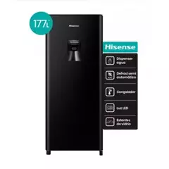 HELADERA HISENSE RL230WB4AU SINGLE DOOR NEGRA CON DISPENSER