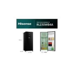 HELADERA HISENSE RL230WB4AU SINGLE DOOR NEGRA CON DISPENSER en internet