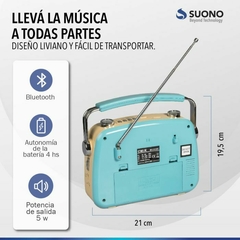 RADIO SUONO RETRO CELESTE AYV0253 en internet