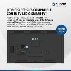 SOPORTE SUONO TV PLEGLABLE HOG0010 14 A 43 - Mati Hogar