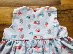 Conjunto Infantil feminino de bata e shorts - Tema Blue Bird - comprar online