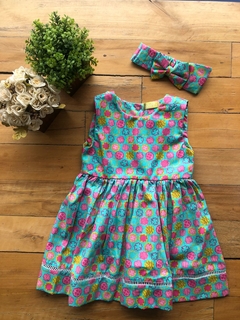 Vestido infantil modelo boneca - Tema Trevo