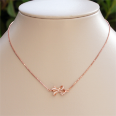 Choker laço ouro rosé (Co0445T)