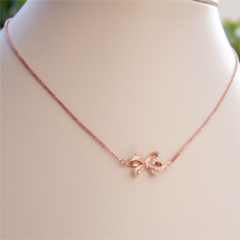 Choker laço ouro rosé (Co0445T) - comprar online