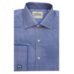 Camisa Puño Doble Cuello Italiano Regular Fit