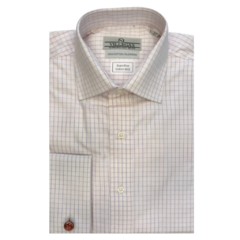 Camisa Puño Doble Cuello Italiano Regular Fit