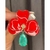 Brinco Orquídea Vermelha | Turmalina Fusion