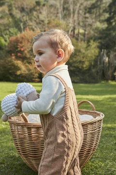 CONJUNTO BODY POLO EM SUEDINE E JARDINEIRA EM TRICO ONDA MARINHA - comprar online