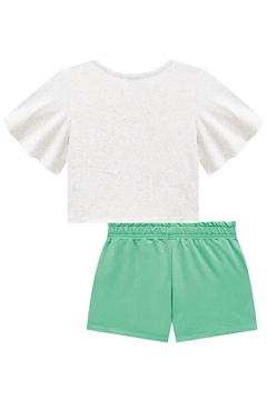 BLUSA BOXY MC E SHORT SAIA VERDE KUKIÊ - loja online