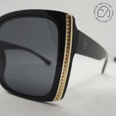 ÓCULOS DE SOL MÁSCARA ANTONIA PRETO DETALHE DOURADO (HP2036C1) na internet