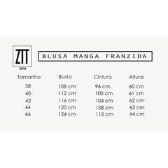 Blusa manga franzida