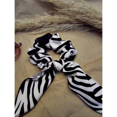 Scrunchie Animal Print Zebra - Moda Feminina Zanttori