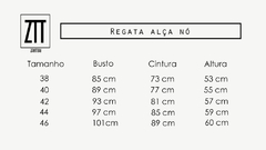 Regata alça nó - Moda Feminina Zanttori