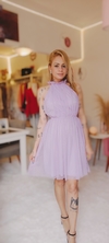 Vestido Em Tule Lilás