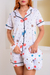 PIJAMA AMERICANO CURTO - FLOCOS DE NEVE. - Mimi Store