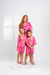 PIJAMA AMERICANO CURTO INFANTIL- ROSA, CORAÇÕES BRANCOS. - comprar online