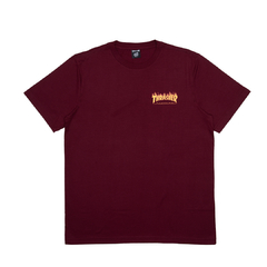 Camiseta Thrasher Flame Dot Collab Santa Cruz x Thrasher Bordô - comprar online