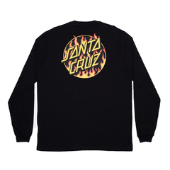 Camiseta Manga Longa Thrasher Flame Dot Collab Santa Cruz x Thrasher